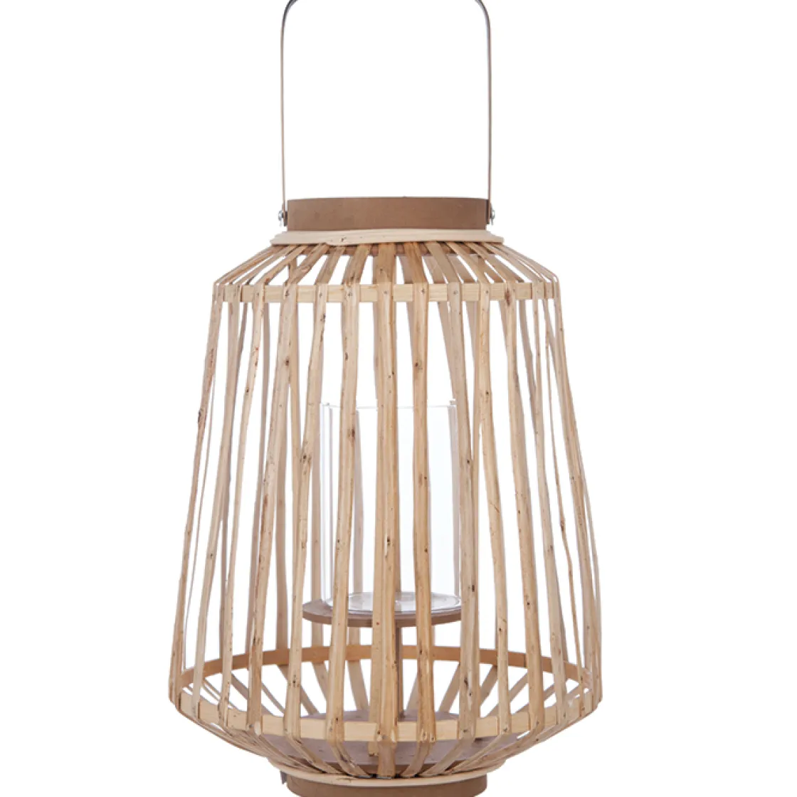 atmosphera Farolillos|Estilo Oriental>Farol De Ratán Natural 25x35Cm