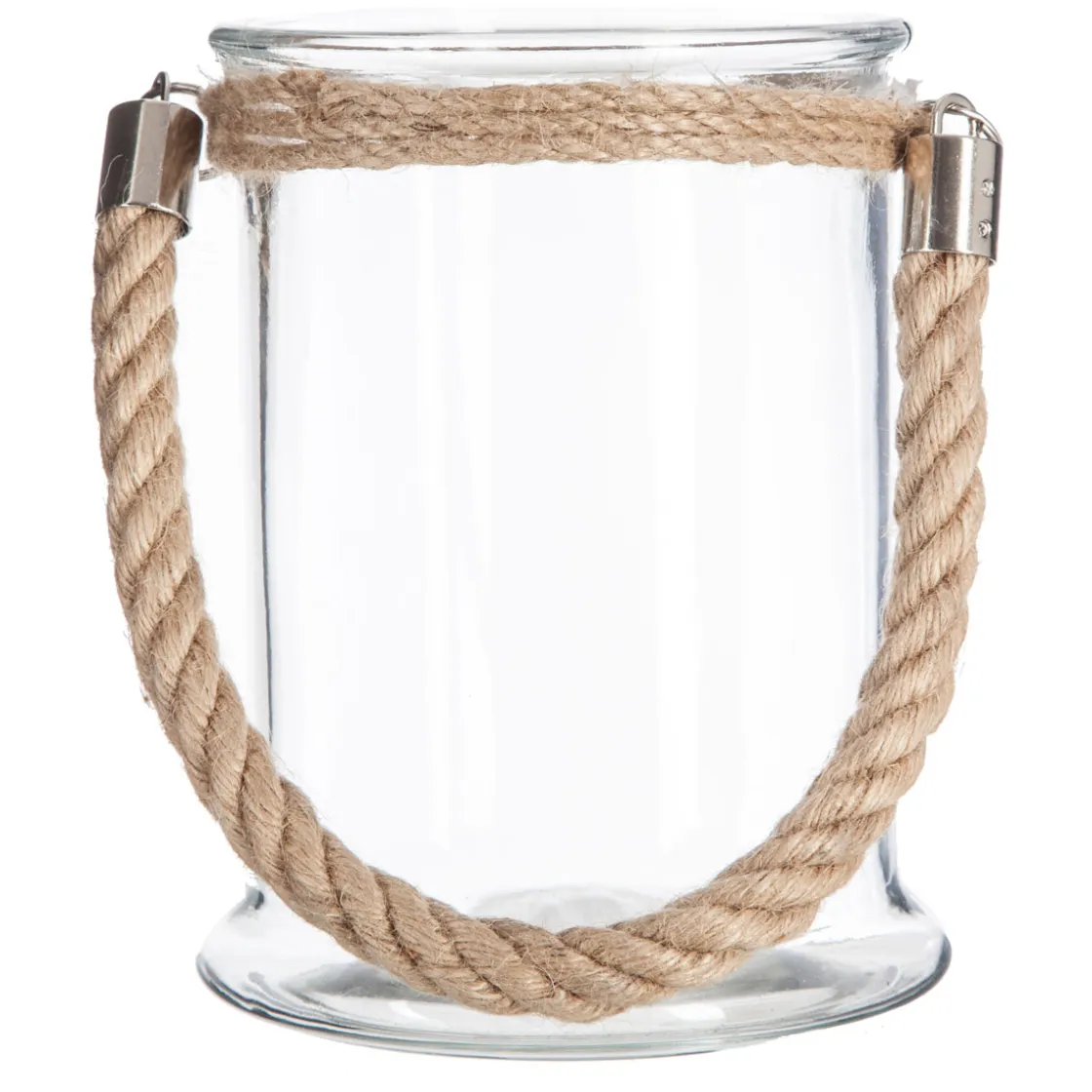 atmosphera Farolillos>Farol De Vidrio C/Cuerda Lena 12.5x17Cm