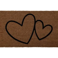 Alfombras De Entrada>Felpudo Corazones 45x75cm Fibra Coco