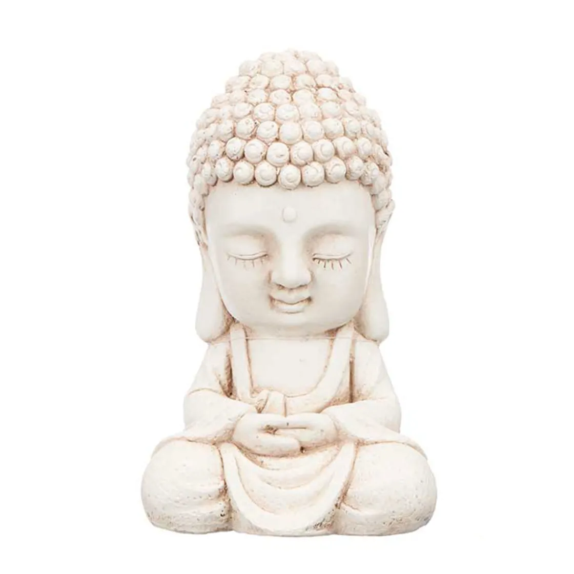 Accesorios>Figura de Buda sentado blanca 34cm