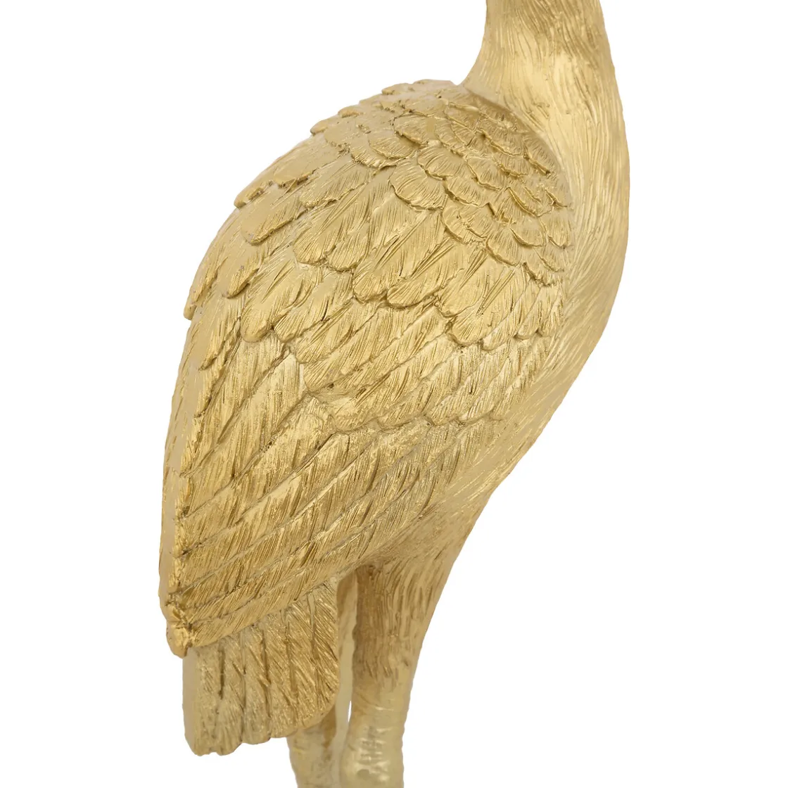 atmosphera Accesorios|Estilo Contemporaneo>Figura Garza De Resina Dorada 41cm