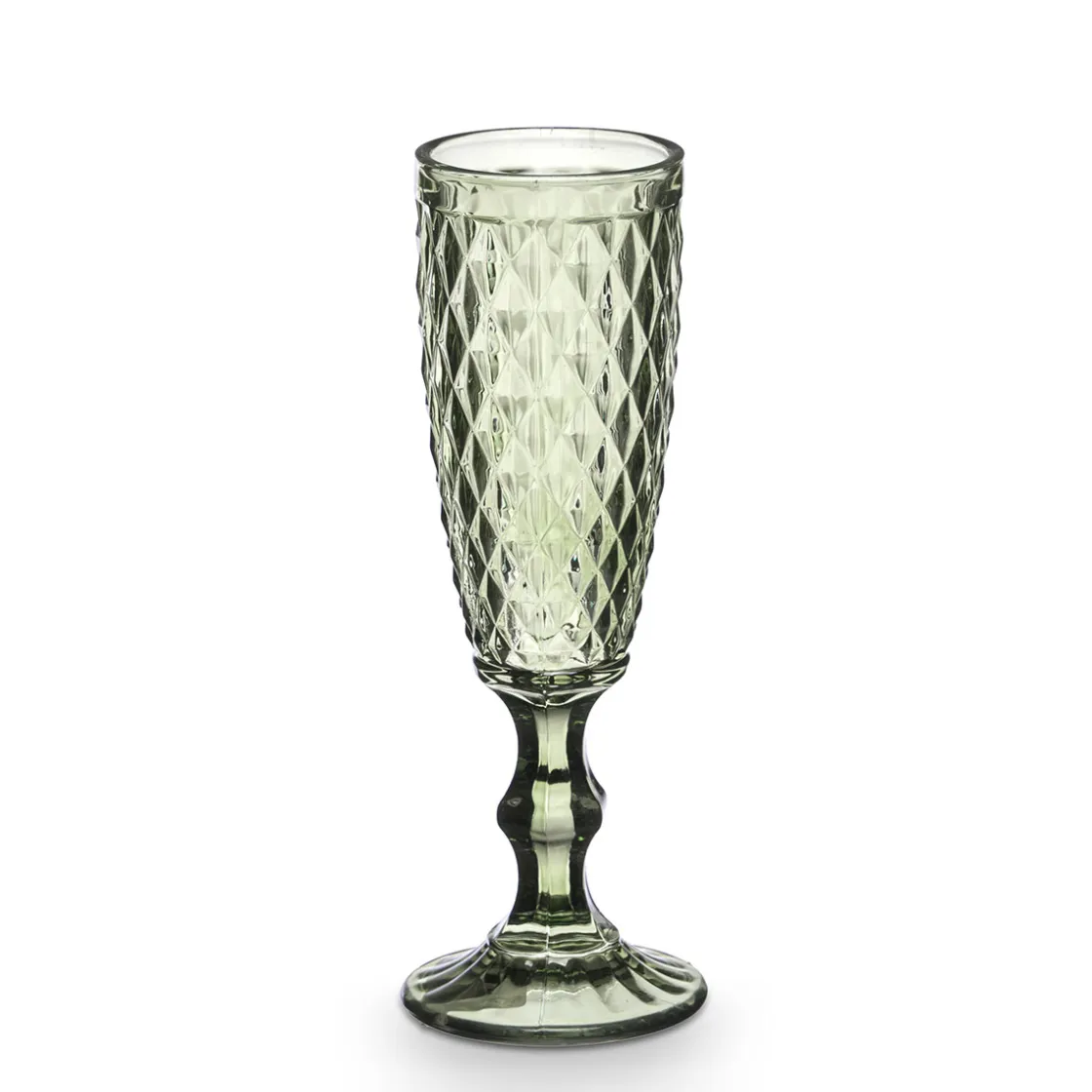 Copas>Flauta De Cava Diamante De Vidrio Verde 175ml