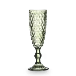 Copas>Flauta De Cava Diamante De Vidrio Verde 175ml