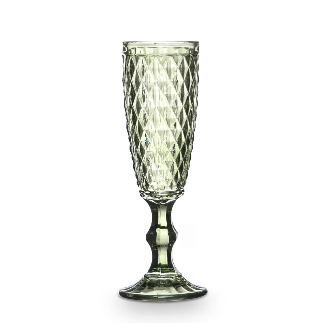 Copas>Flauta De Cava Diamante De Vidrio Verde 175ml