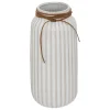 atmosphera Jarrones Y Vasos>Florero Cerámica Blanco 12.8x28Cm