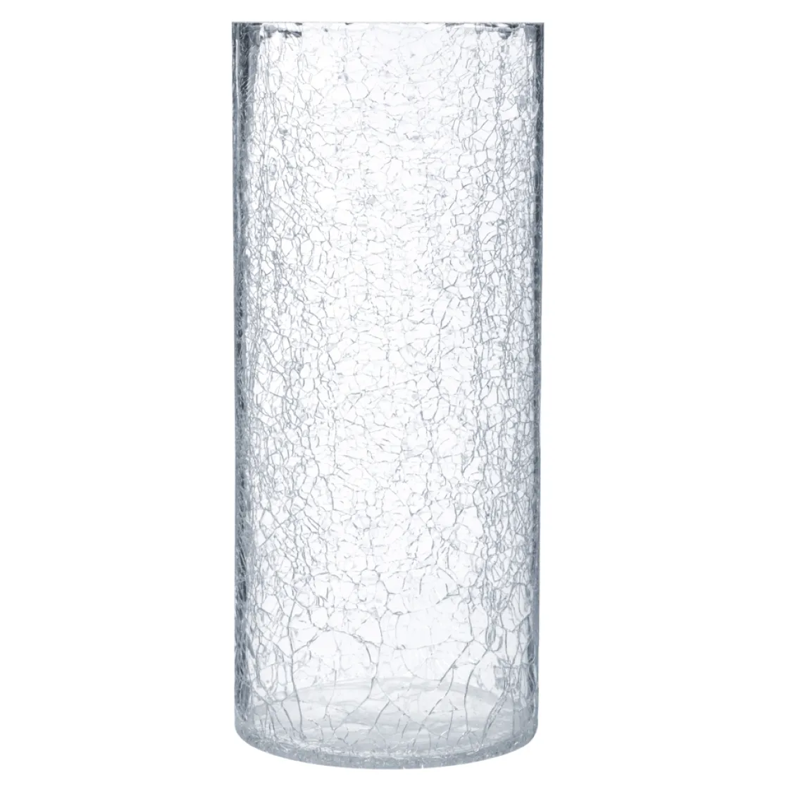 atmosphera Jarrones Y Vasos|Estilo Rústico>Florero Vidrio Craquelado 13x30Cm