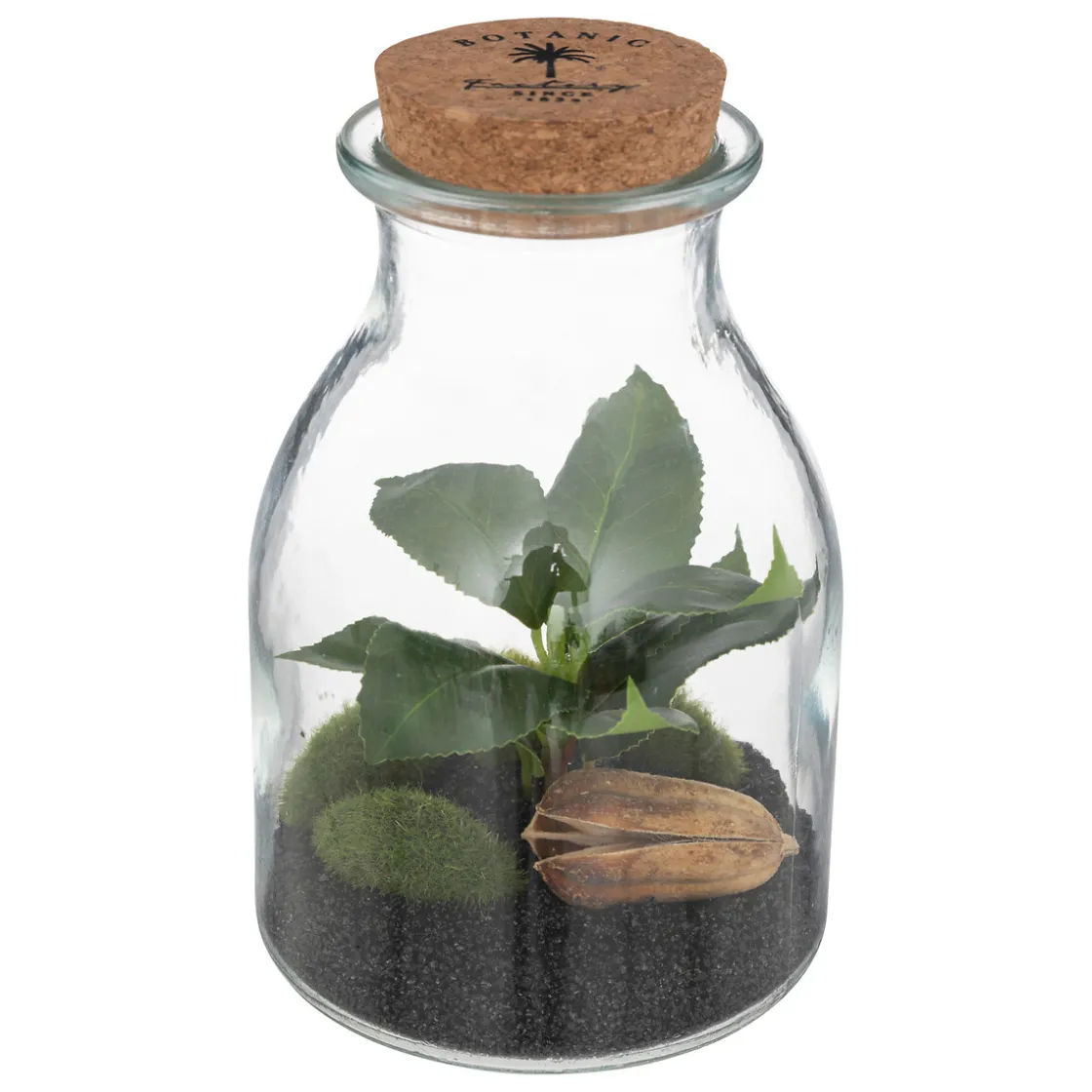 atmosphera Plantas Y Flores Artificiales|Estilo Étnico>Frasco De Vidrio C/Plantas Artif.12x19.5