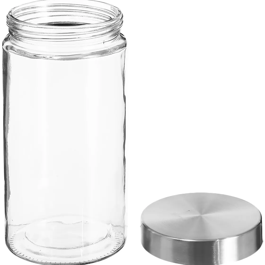 5five Cajas Y Frascos>Frasco De Vidrio C/Tapa Inox 1.7L