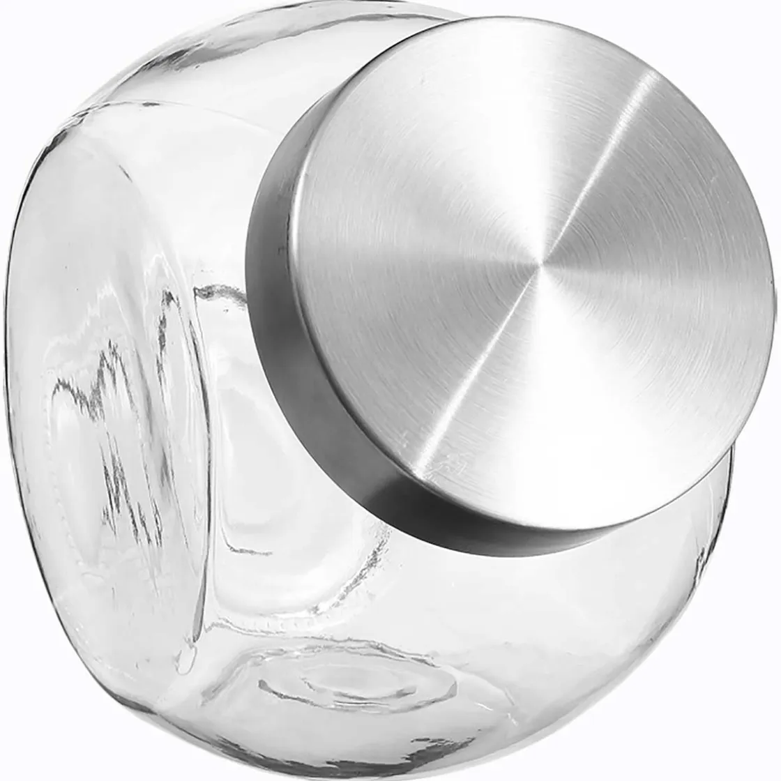 5five Cajas Y Frascos>Frasco De Vidrio C/Tapa Inox 2.1L