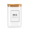 Cajas Y Frascos>Frasco Para Arroz Con Tapa De Bambú 1.2l