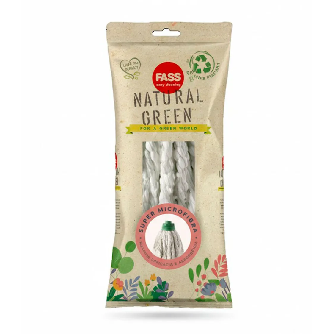 Fregonas Y Paños>Fregona De Microfibra Verde Natural