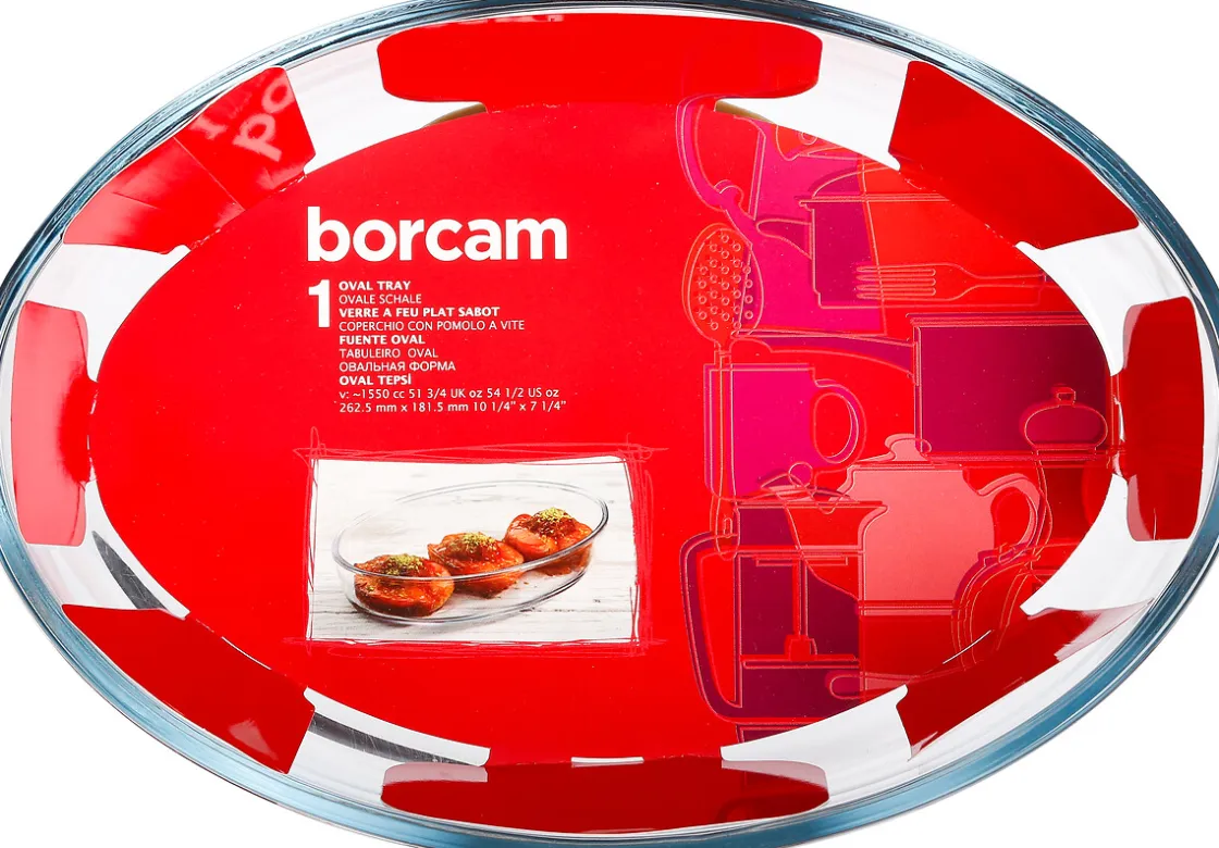 Bandejas Y Platos Para Horno>Fuente Borcam De Vidrio 1550Cc
