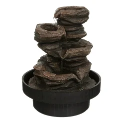 atmosphera Accesorios|Estilo Oriental>Fuente Negra De Resina 18x18x22.5Cm
