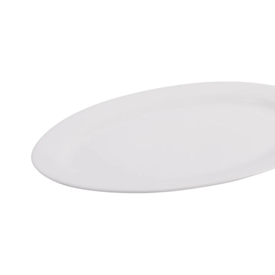 secret d'gourmet Cuencos, Fuentes Y Ensaladeras>Fuente Ovalada Blanco Tiza de Cerâmica 35cm