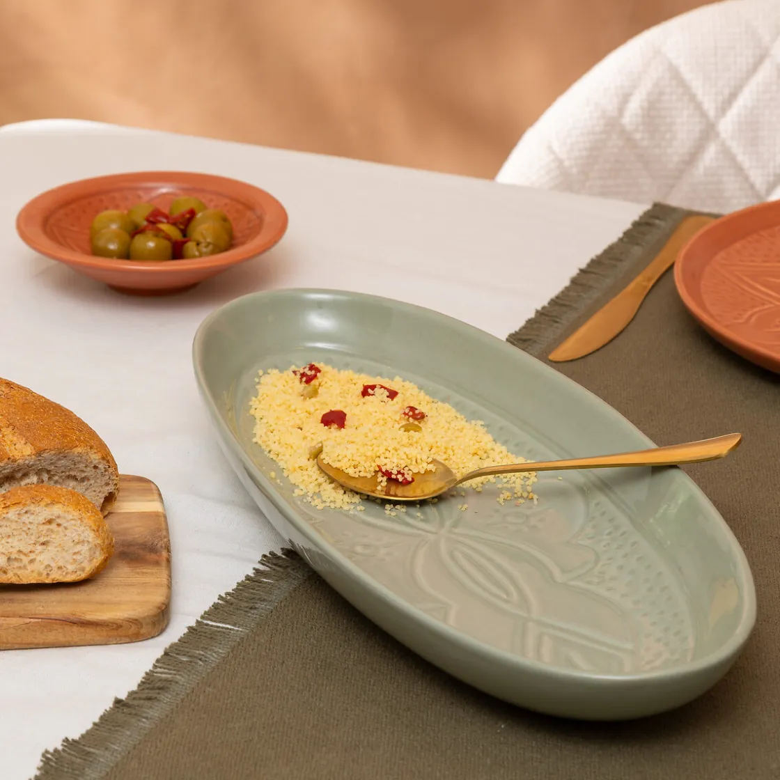 secret d'gourmet Platos>Fuente ovalada SIENNA 41x18cm de loza