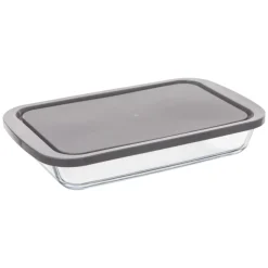 Bandejas Y Platos Para Horno>Fuente Rect. P/Horno C/Tapa 30x18Cm