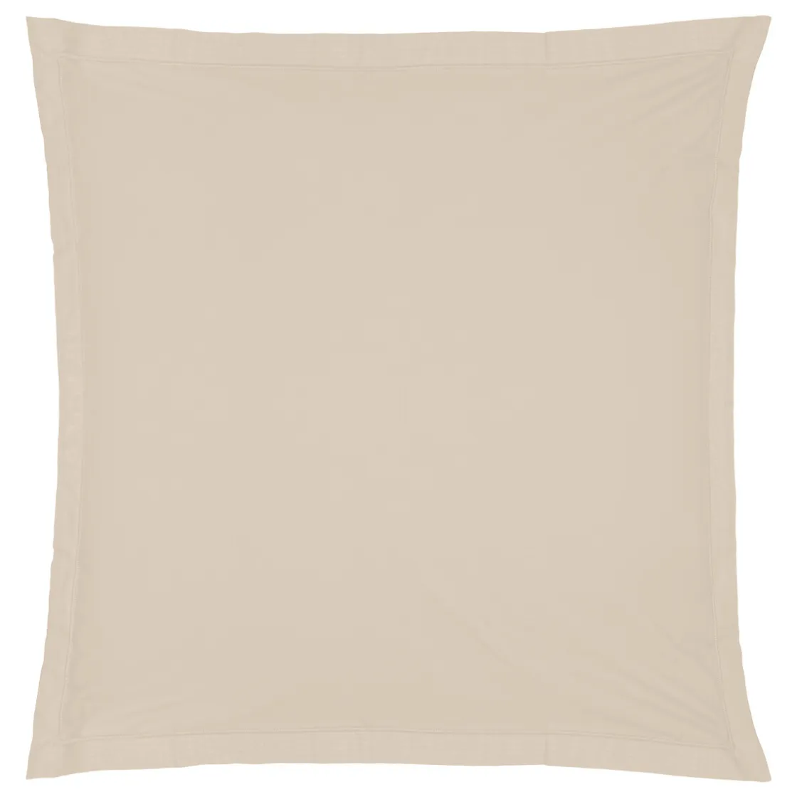 atmosphera Cojines Y Fundas Decorativas>Funda de almohada beige de algodón percal 63x63cm