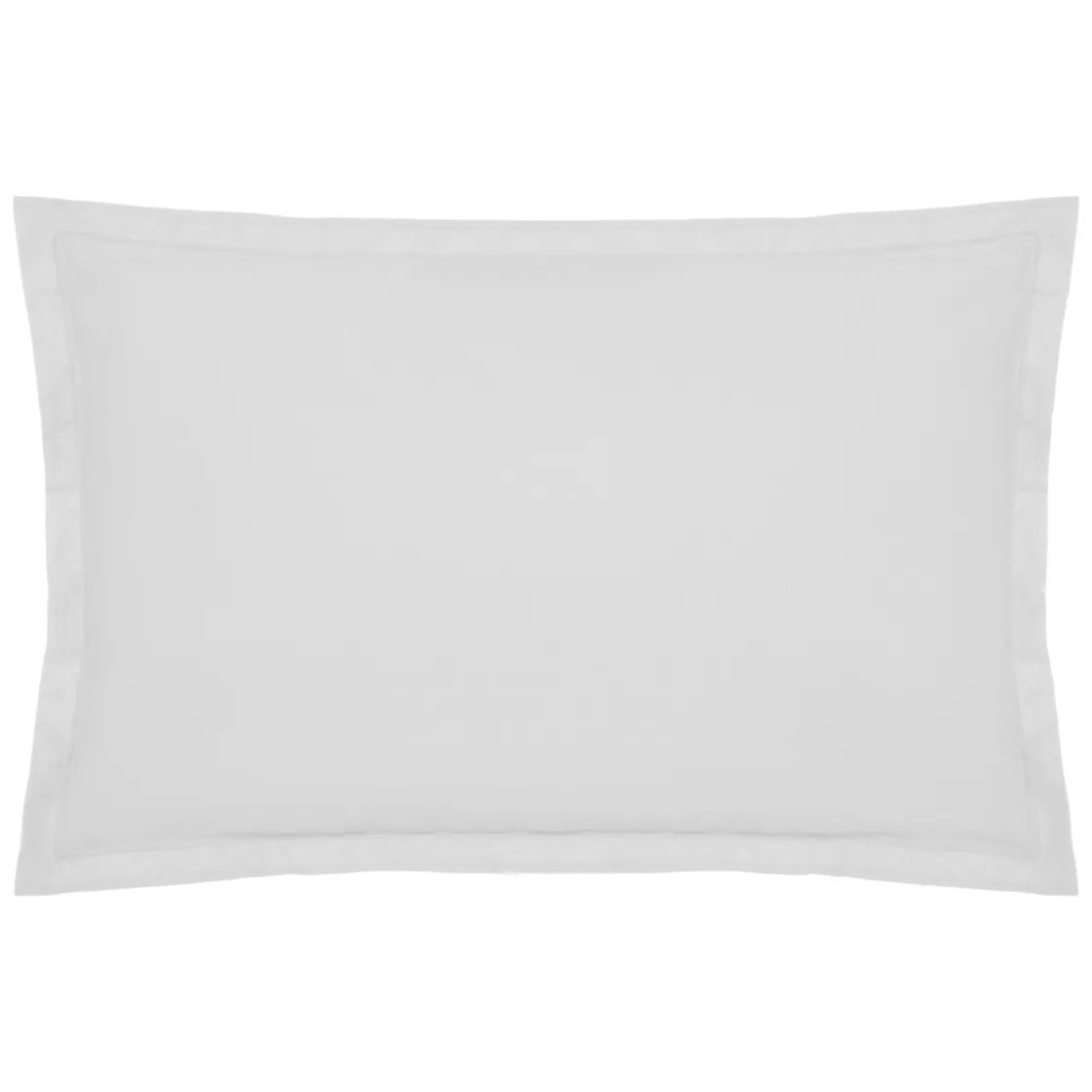 atmosphera Cojines Y Fundas Decorativas>Funda de almohada blanca de algodón percal 50x70cm