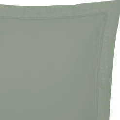 atmosphera Cojines Y Fundas Decorativas>Funda de almohada verde de algodón percal 63x63cm