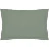 atmosphera Cojines Y Fundas Decorativas>Funda de almohada verde de algodón percal 50x70cm