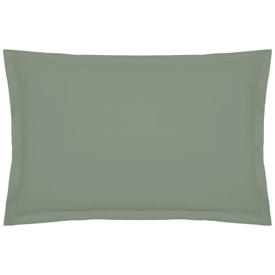 atmosphera Cojines Y Fundas Decorativas>Funda de almohada verde de algodón percal 50x70cm