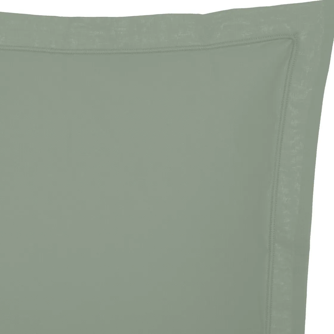 atmosphera Cojines Y Fundas Decorativas>Funda de almohada verde de algodón percal 50x70cm