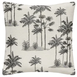 atmosphera Cojines Y Fundas Decorativas>Funda De Cojín Palma Lurex Crudo Y Negro 40x40cm