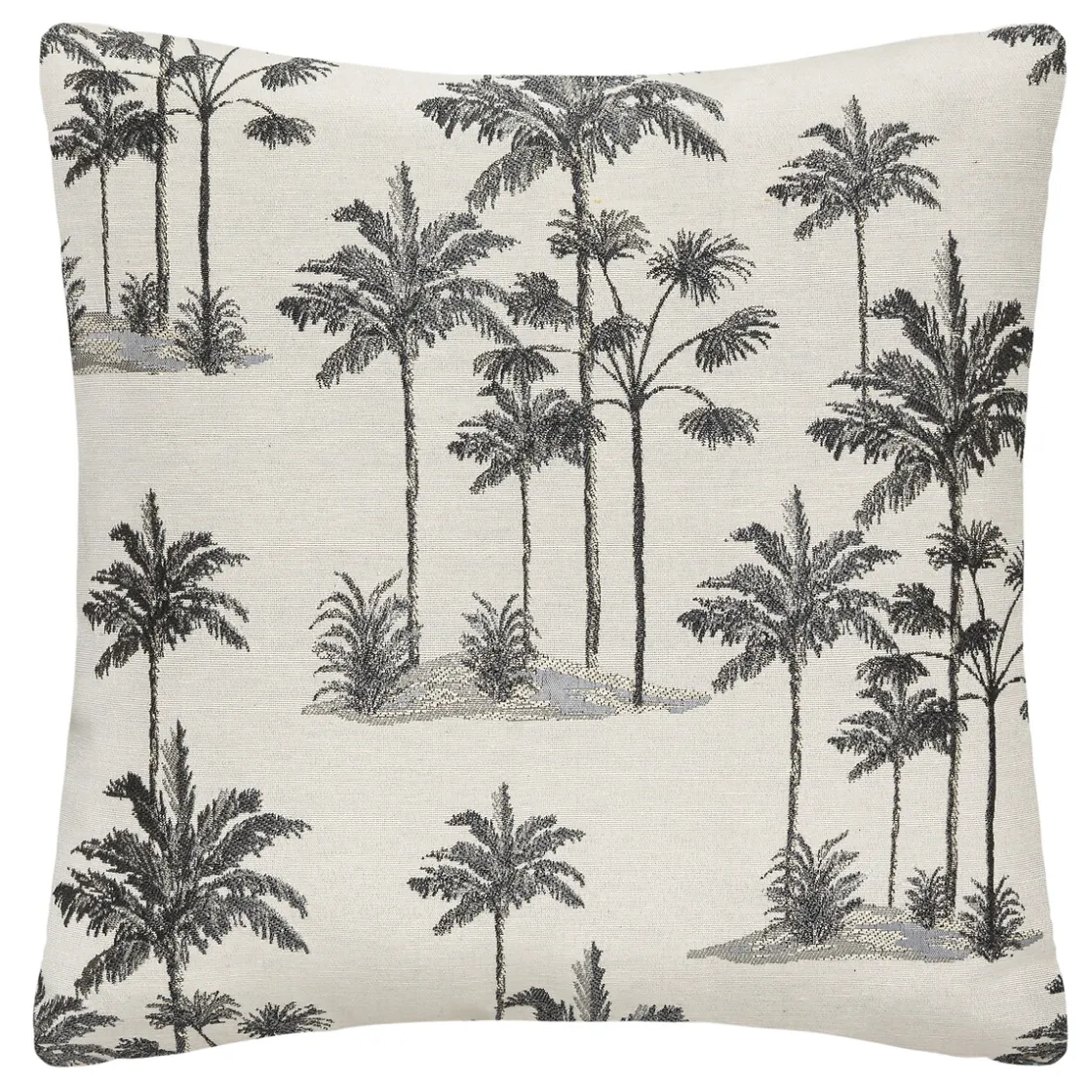 atmosphera Cojines Y Fundas Decorativas>Funda De Cojín Palma Lurex Crudo Y Negro 40x40cm