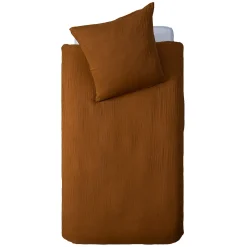 atmosphera4kids Téxtil>Funda nórdica y funda de cojín de gasa terracota