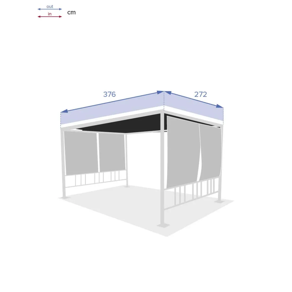 hespéride Complementos>Fundas Para Pérgola Moai 3x4M