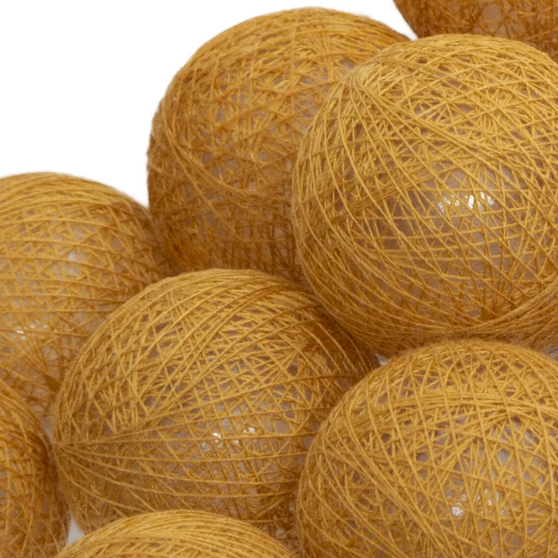 5five Lámparas Y Alargadores>Guirnalda De 10 Bolas Led Mostaza 6Cm