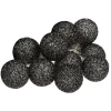 atmosphera Lámparas Y Alargadores>Guirnalda De 10 Bolas Led Negras 6Cm