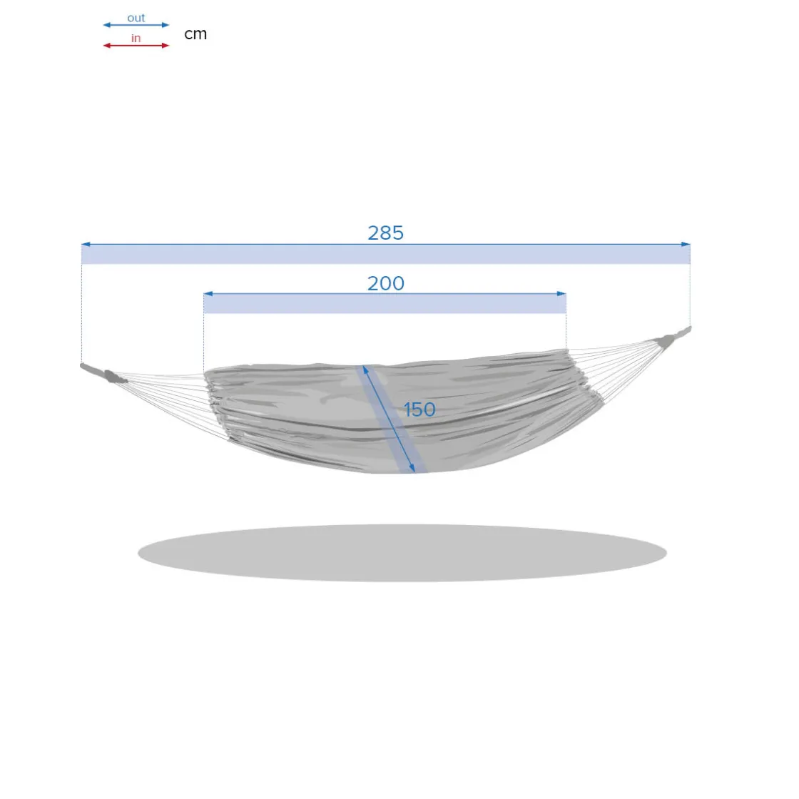 hespéride Hamacas>Hamaca YAQUI verde jade sin estructura 150x307cm