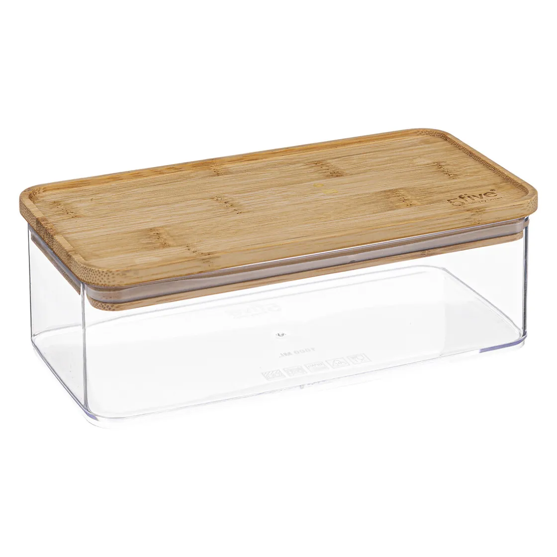 5five Cajas Y Frascos>Hermético ESKE apilable con tapa de bambú