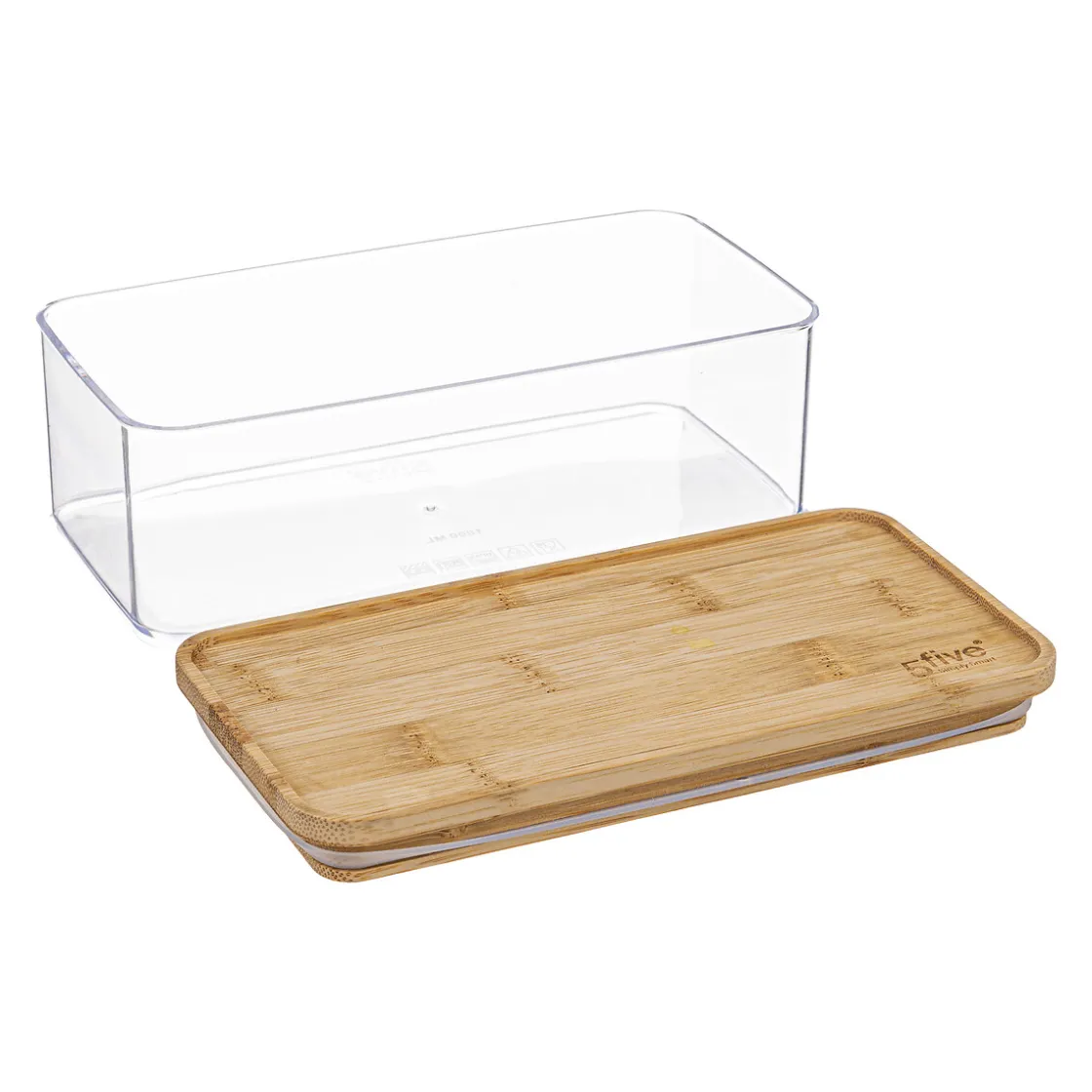 5five Cajas Y Frascos>Hermético ESKE apilable con tapa de bambú