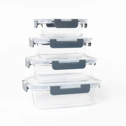 Tapas Y Cubiertas>Hermético Rectangular Vidrio 0.37L