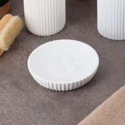 Accesorios De Lavabo>Jabonera Blanca