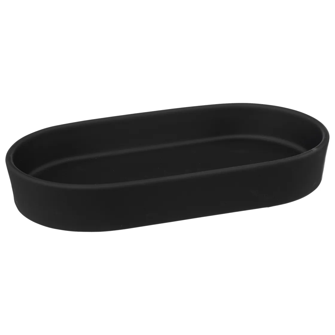 5five Accesorios De Lavabo>Jabonera Cocon Negra De Cerámica