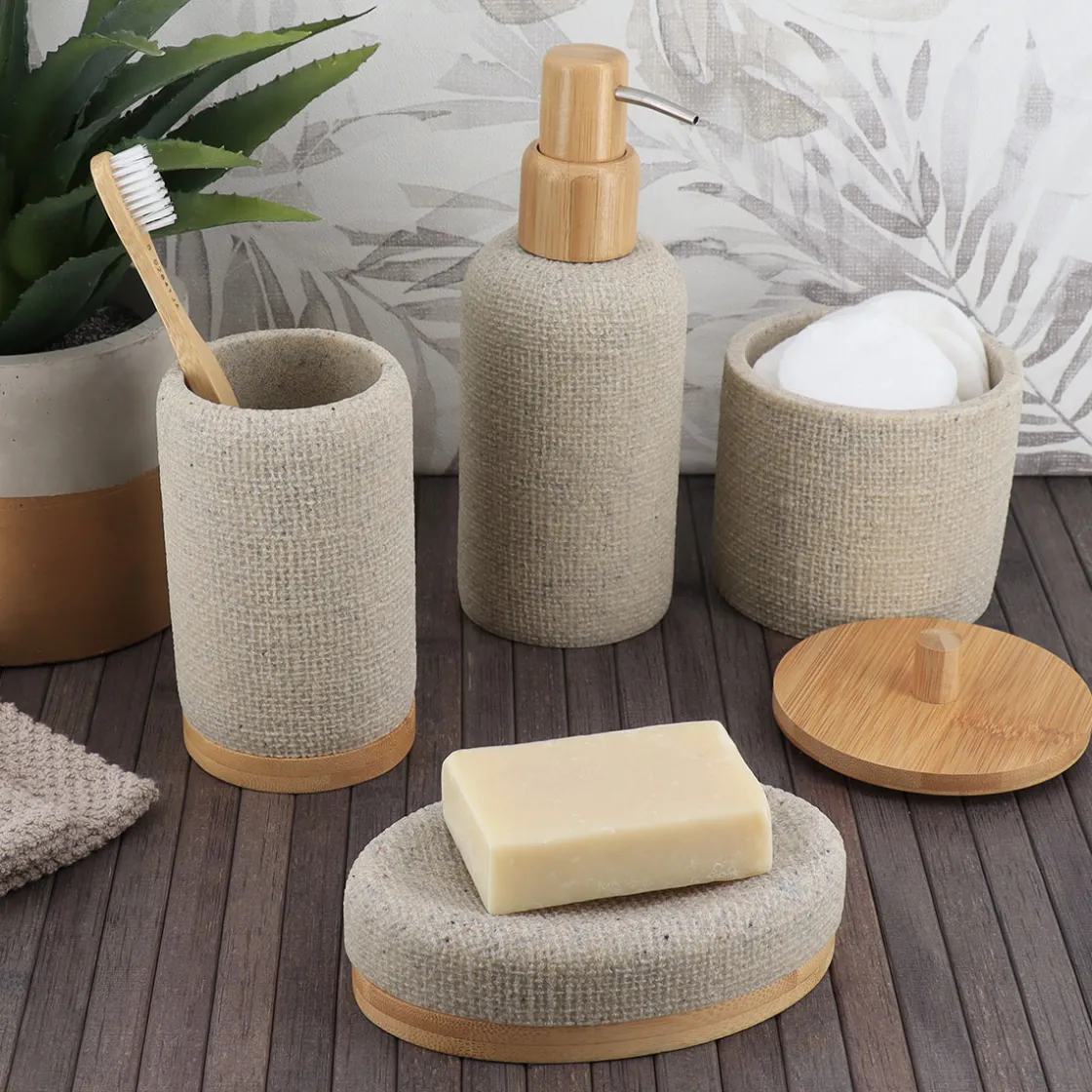 Accesorios De Lavabo>Jabonera de baño efecto malla natural