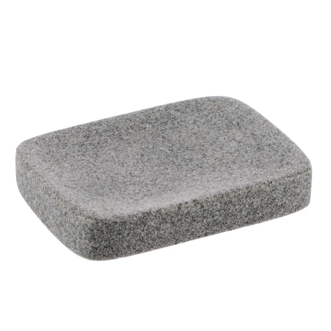 Accesorios De Lavabo>Jabonera De Baño Gris Efecto Piedra