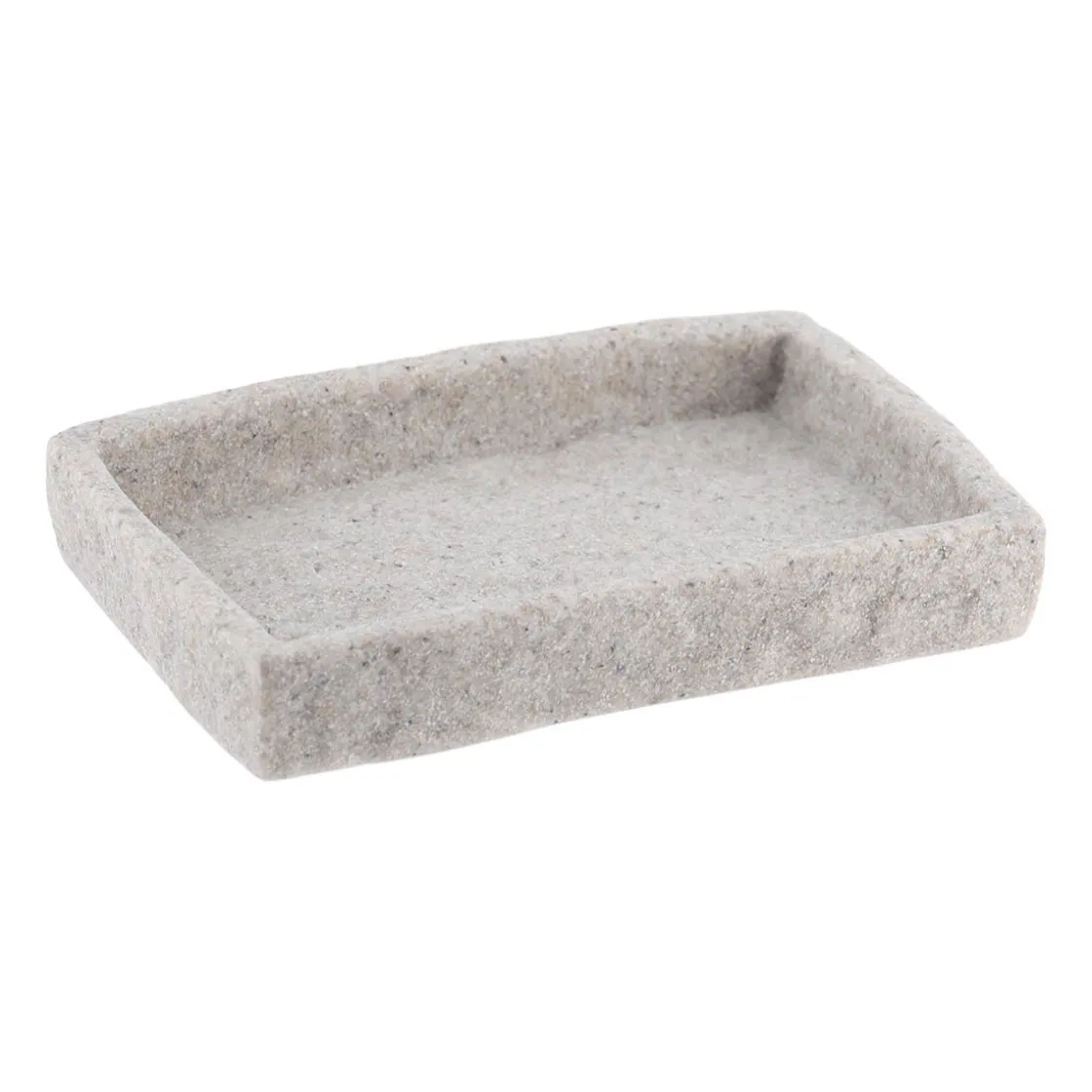 Accesorios De Lavabo>Jabonera De Poliresina Efecto Piedra