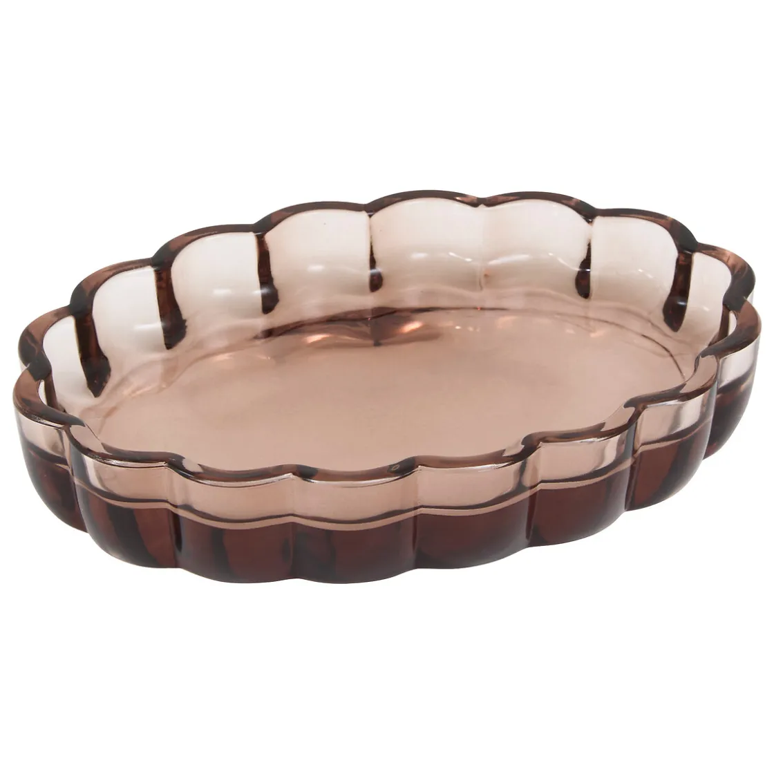 5five Accesorios De Lavabo>Jabonera FLOREA marrón de vidrio