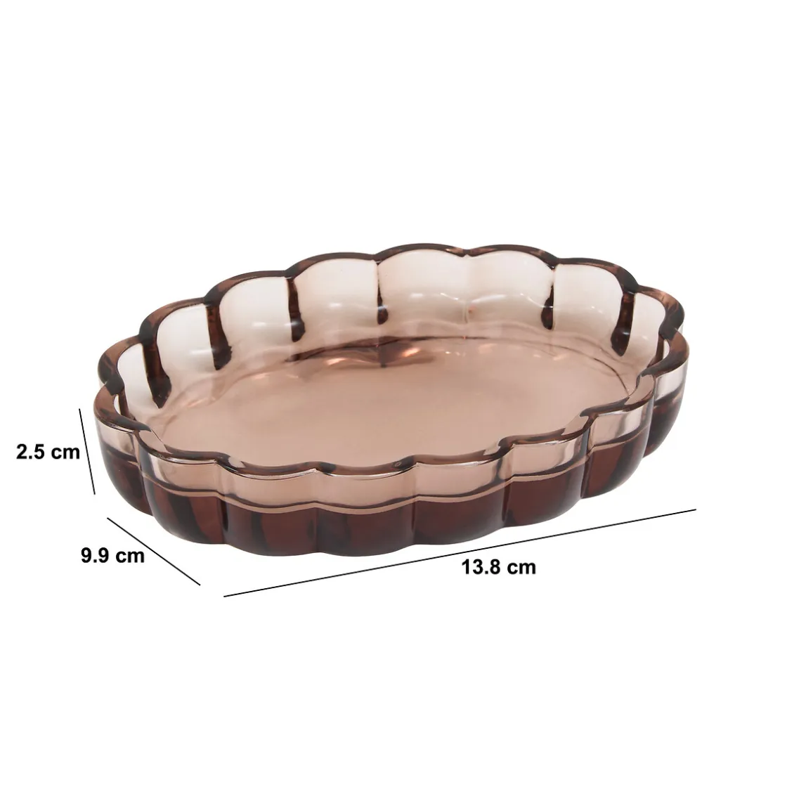 5five Accesorios De Lavabo>Jabonera FLOREA marrón de vidrio