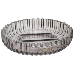 5five Accesorios De Lavabo>Jabonera GLASS gris de vidrio