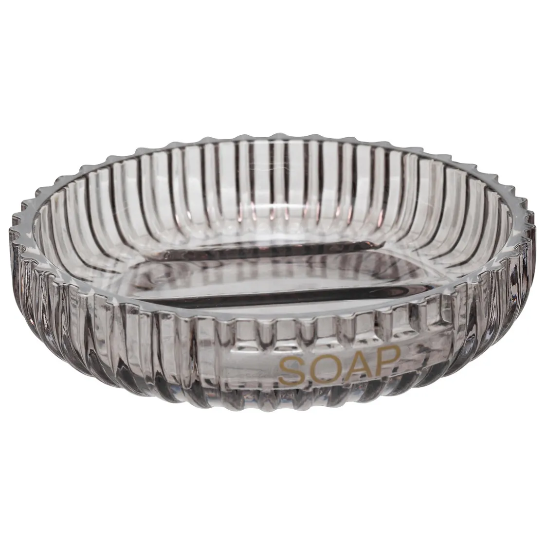 5five Accesorios De Lavabo>Jabonera GLASS gris de vidrio