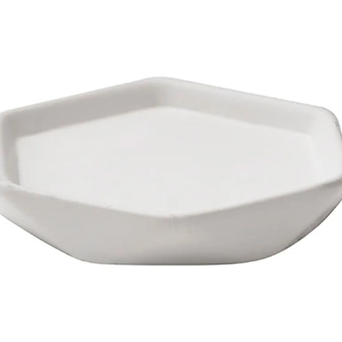 Accesorios De Lavabo>Jabonera Gres Rombo Blanco