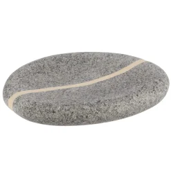 Accesorios De Lavabo>Jabonera Gris Efecto Piedra