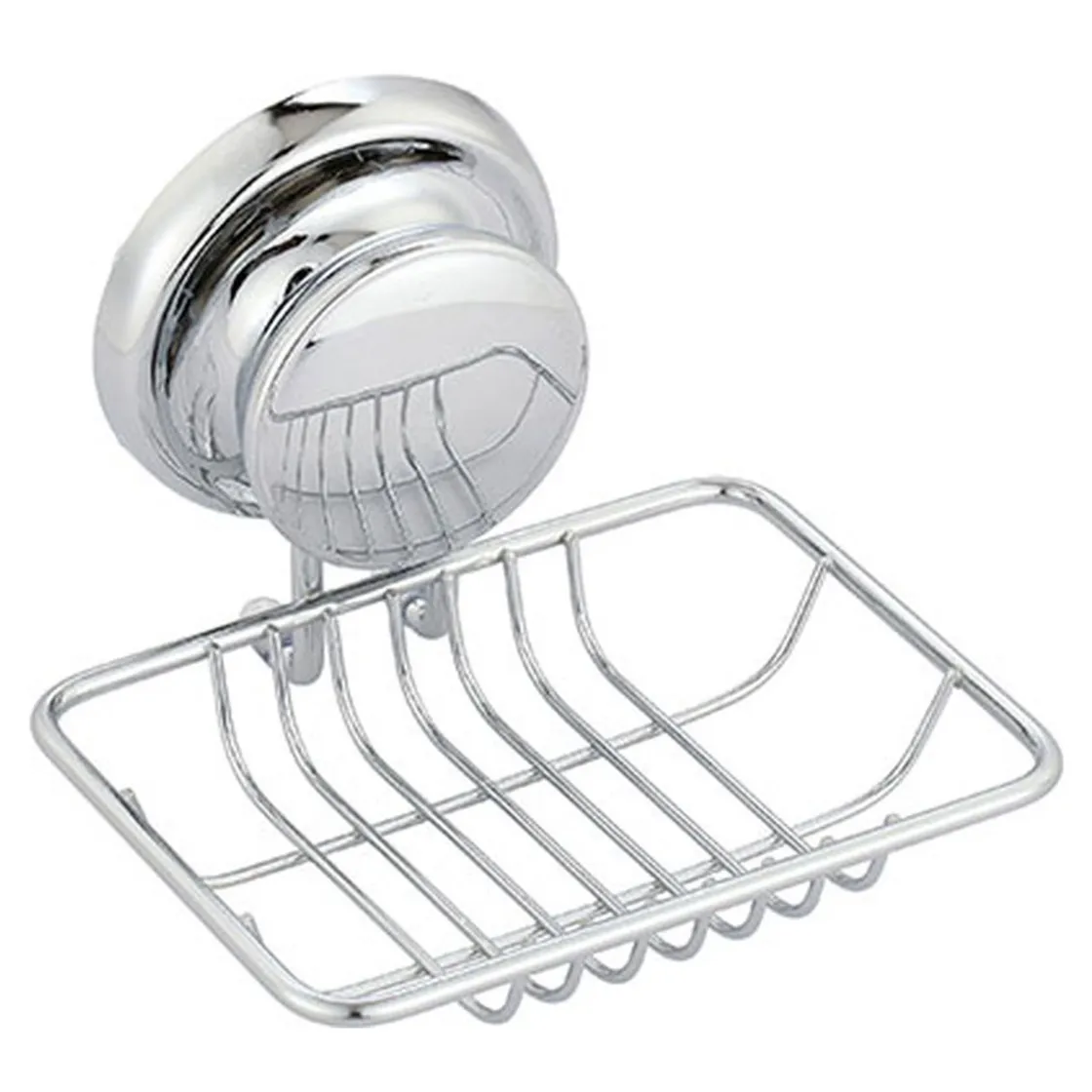 Accesorios De Lavabo>Jabonera Metálica Cromada Con Ventosa