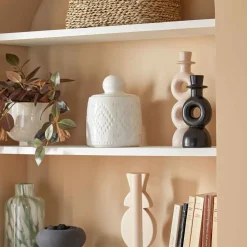 atmosphera Accesorios|Estilo Contemporaneo>Jarra decorativa MALA blanca 19cm