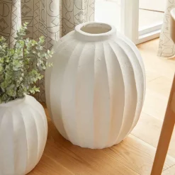 atmosphera Jarrones Y Vasos|Estilo Contemporaneo>Jarrón AMIA blanco de cerámica 44.5cm